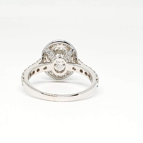 2Ct Oval Cut Moissanite Engagement Ring In Gold - Picture 9 of 16